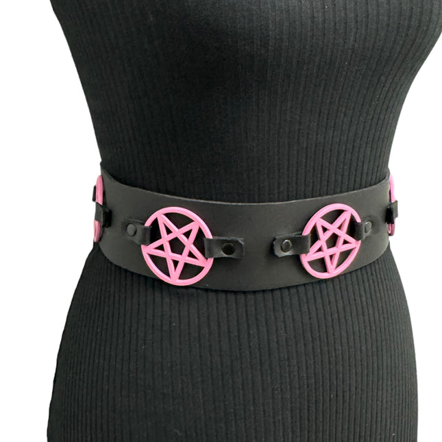 BT595-PS  PINK PENTAGRAM LINK-BELT
