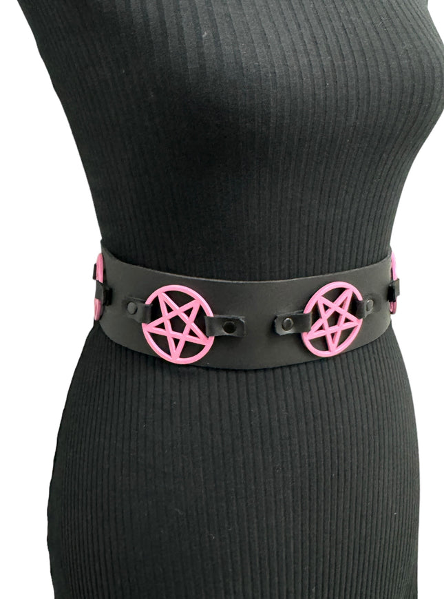 BT595-PS  PINK PENTAGRAM LINK-BELT
