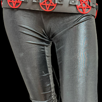 BT595-RS  RED  PENTAGRAM BELT