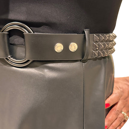BT612-BS  DOUBLE RING BUCKLE WAIST BELT