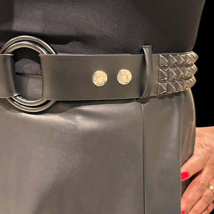 BT612-BS  DOUBLE RING BUCKLE WAIST BELT