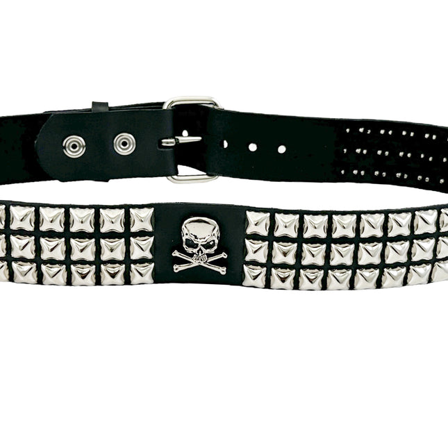 BT641 STUDDED SKULL BELT