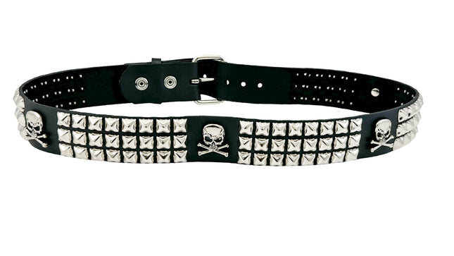 BT641 STUDDED SKULL BELT