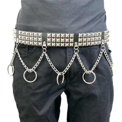 BT622 HANGING CHAIN STUDDED BELT