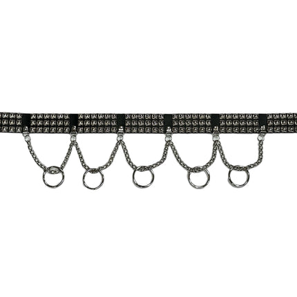 BT622 HANGING CHAIN STUDDED BELT