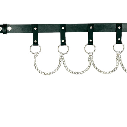 BT624 HANGING CHAIN RING BONDAGE BELT