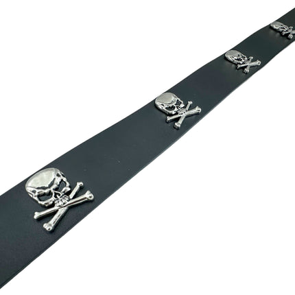 BT644   1 1/2" WIDE SKULL & CROSSBONE  BELT