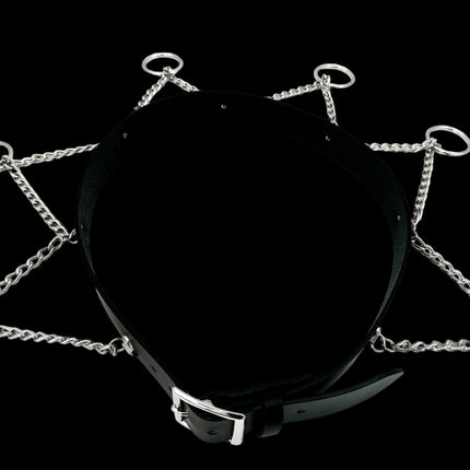 BT627 HANGING CHAIN RING BONDAGE BELT