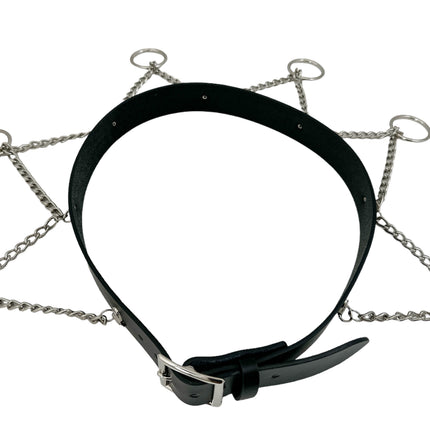 BT627 HANGING CHAIN RING BONDAGE BELT