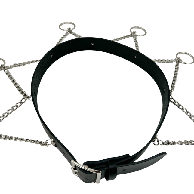 BT627 HANGING CHAIN RING BONDAGE BELT