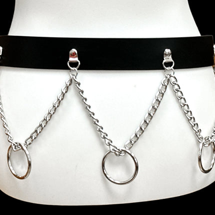 BT627 HANGING CHAIN RING BONDAGE BELT
