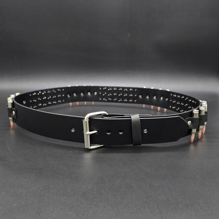 BT632 UK77 STUDDED REAL NICKEL BULLET BELT