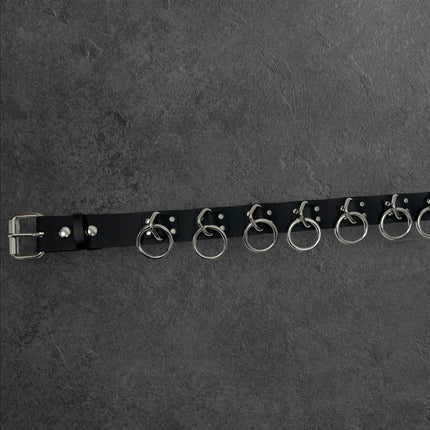 BT690 4 RIVETS LARGE RING BONDAGE BELT