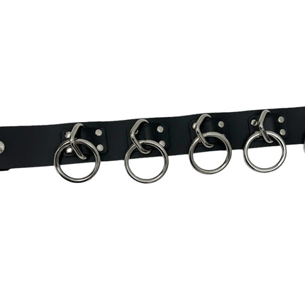 BT690 4 RIVETS LARGE RING BONDAGE BELT