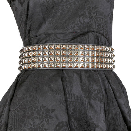 BT706  4 ROW STUDDED WAIST BELT