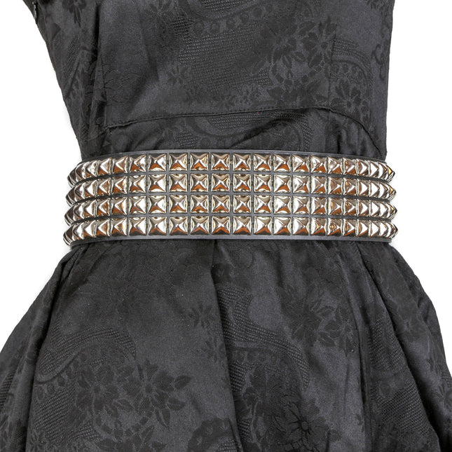 BT706  4 ROW STUDDED WAIST BELT
