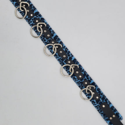 BT704L-LEOPARD FUZZY FABRIC BONDAGE WAIST BELT