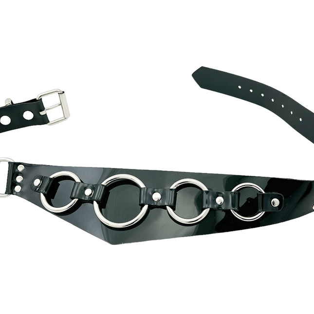 BT801VN-BLK  RING TRIANGULAR WAIST BELT