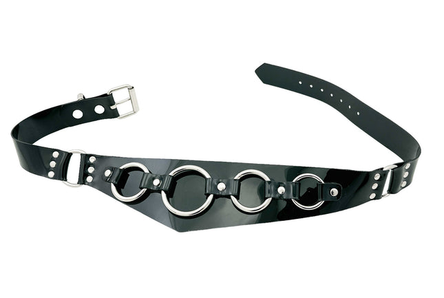 BT801VN-BLK  RING TRIANGULAR WAIST BELT