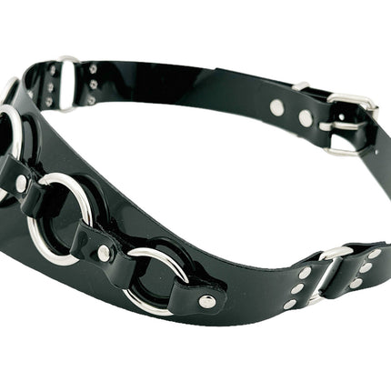 BT801VN-BLK  RING TRIANGULAR WAIST BELT