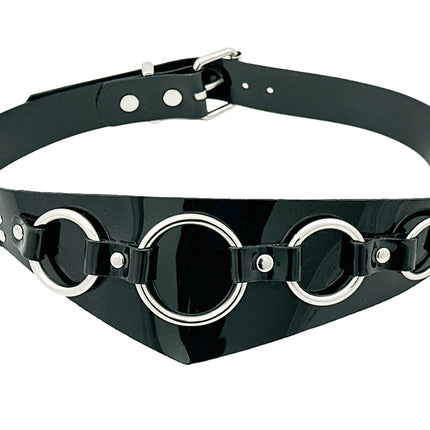 BT801VN-BLK  RING TRIANGULAR WAIST BELT
