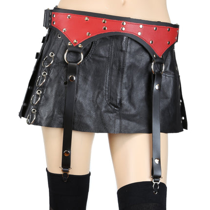 BT804P.RED RING TRIANGULAR WAIST BELT