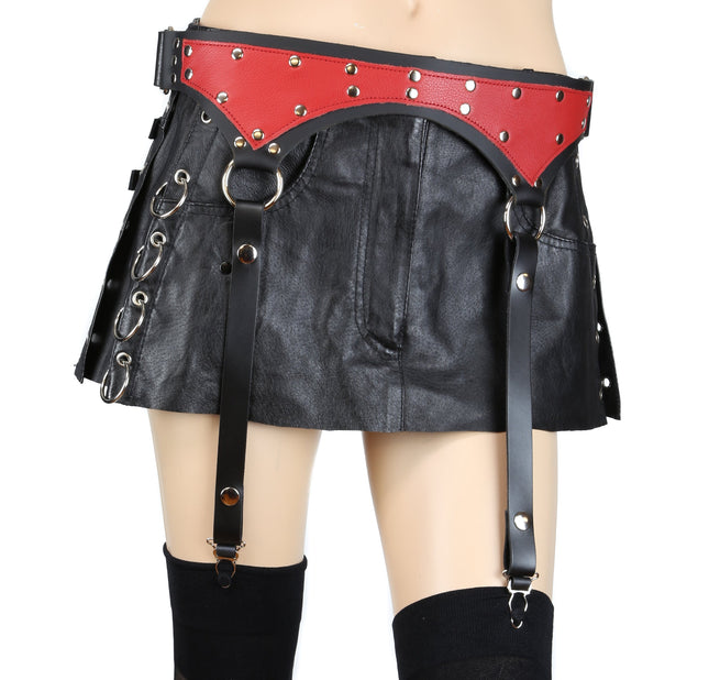 BT804P.RED RING TRIANGULAR WAIST BELT