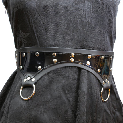 BT804P.BLK RING TRIANGULAR WAIST BELT