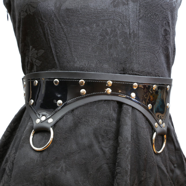 BT804P.BLK RING TRIANGULAR WAIST BELT