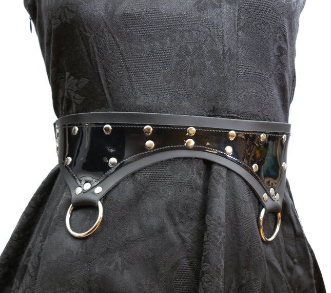BT804P.BLK RING TRIANGULAR WAIST BELT