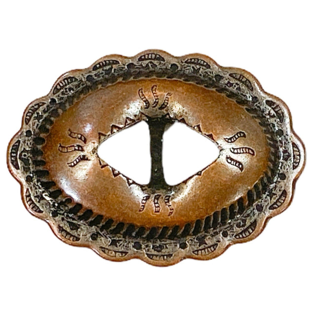 C137 10PCS IN A BAG OVAL CONCHO 1 1/2"