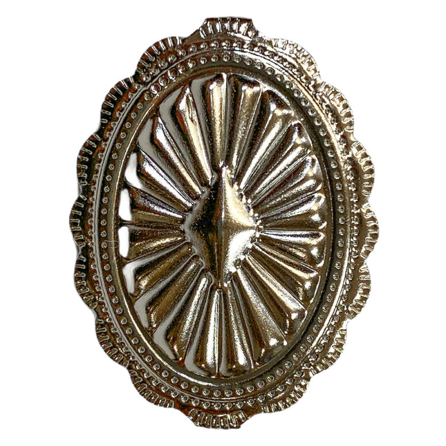 C215-10PK 10PCS IN A BAG OVAL CONCHO 1 1/2"