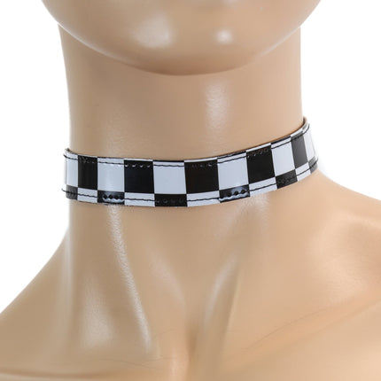 CK100 PLAIN CHECKEREDBOARD CHOKER