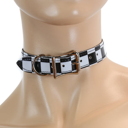 CK100 PLAIN CHECKEREDBOARD CHOKER