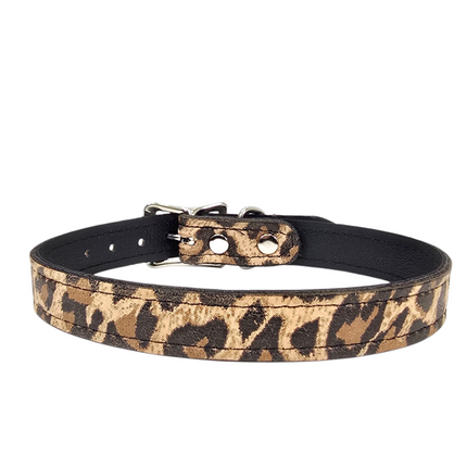 CK100-075L-CHEETAH 3/4" PLAIN GENUINE LEATHER LEOPARD CHEETAH