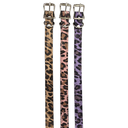 CK100-075L-CHEETAH 3/4" PLAIN GENUINE LEATHER LEOPARD CHEETAH