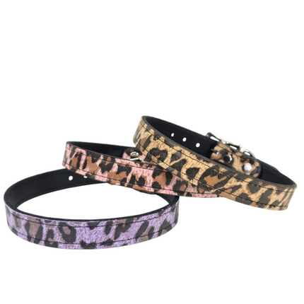 CK100-075L-CHEETAH 3/4" PLAIN GENUINE LEATHER LEOPARD CHEETAH