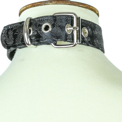 CK100  BROCADE FABRIC PLAIN CHOKER