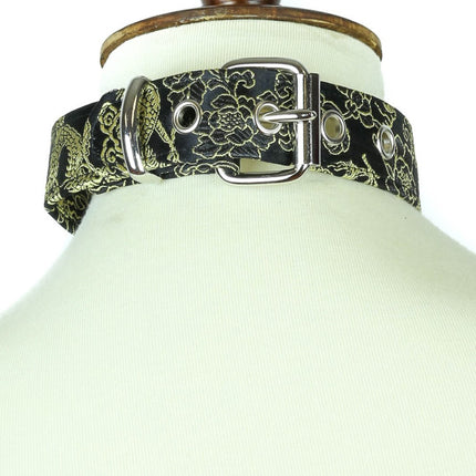 CK100  BROCADE FABRIC PLAIN CHOKER