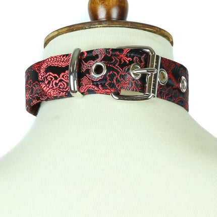CK100  BROCADE FABRIC PLAIN CHOKER