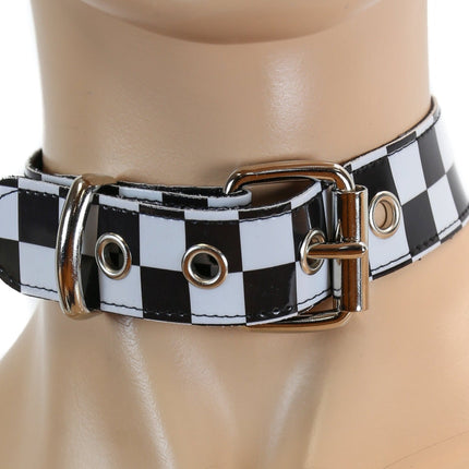 CK100 PLAIN CHECKEREDBOARD CHOKER