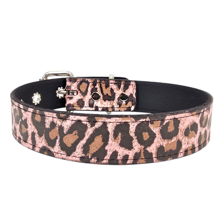 CK100-075L-CHEETAH 3/4" PLAIN GENUINE LEATHER LEOPARD CHEETAH