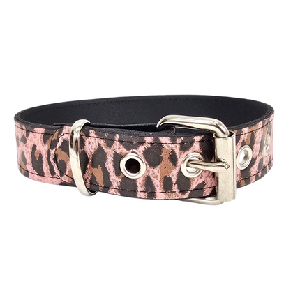 CK100-075L-CHEETAH 3/4" PLAIN GENUINE LEATHER LEOPARD CHEETAH