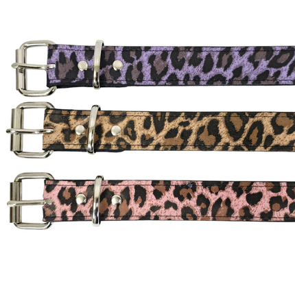 CK100-075L-CHEETAH 3/4" PLAIN GENUINE LEATHER LEOPARD CHEETAH