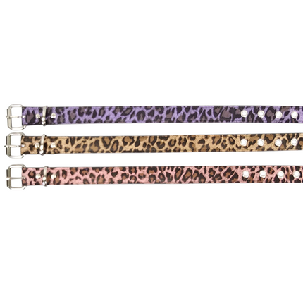 CK100-075L-CHEETAH 3/4" PLAIN GENUINE LEATHER LEOPARD CHEETAH