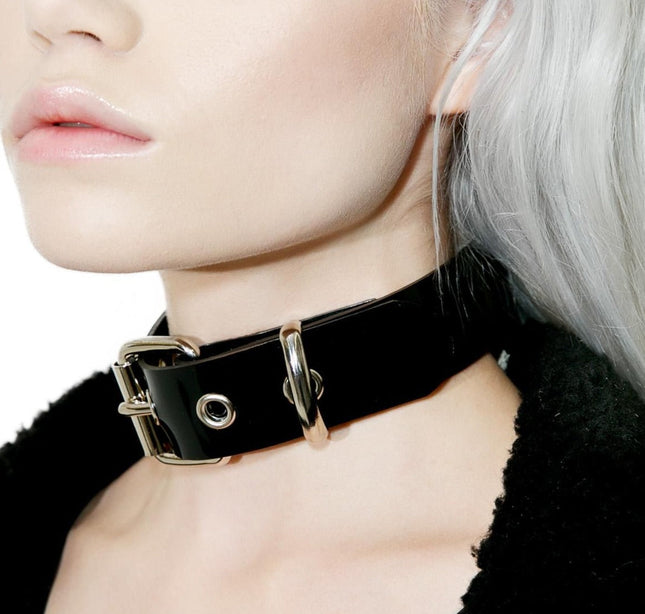 CK100VN PVC VINYL PLAIN CHOKER