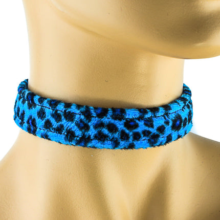 CK100 FUZZY LEOPARD PLAIN CHOKER