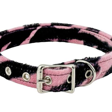 CK100 FUZZY LEOPARD PLAIN CHOKER