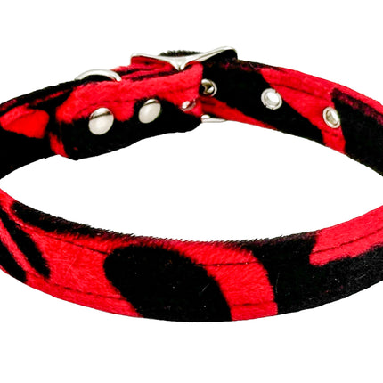 CK100 FUZZY LEOPARD PLAIN CHOKER