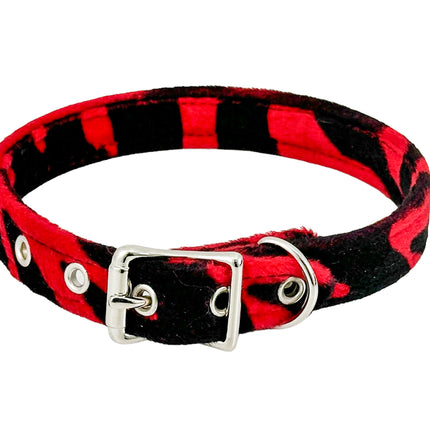 CK100 FUZZY LEOPARD PLAIN CHOKER
